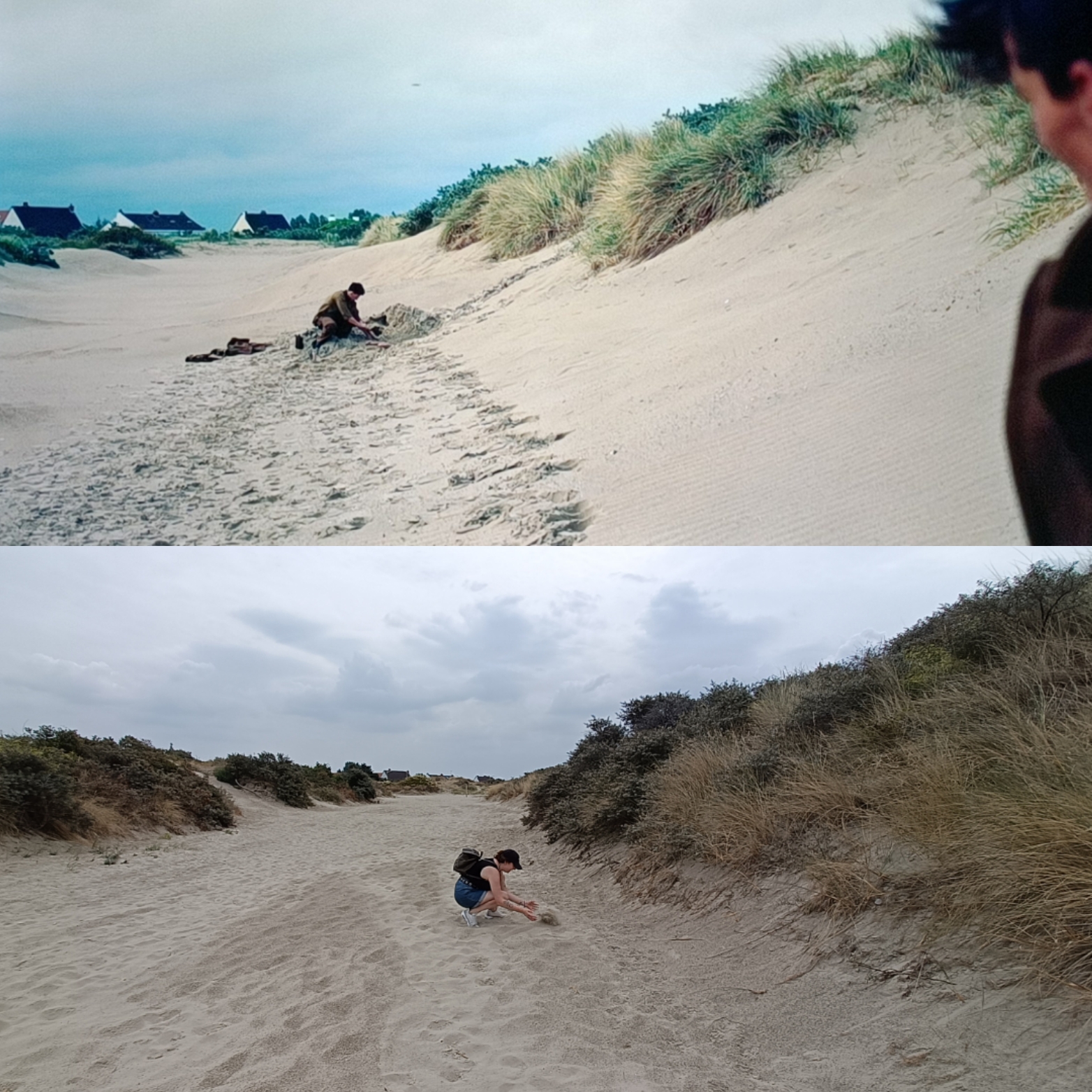 Scène de Dunkerque dans les dunes